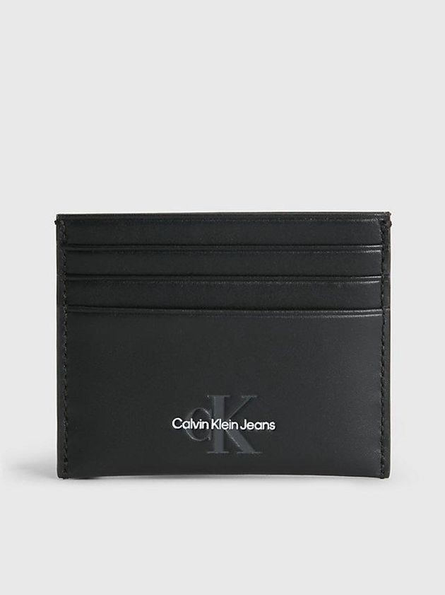 Calvin Klein USA Leather Mens Cardholder Black 2375910-EF